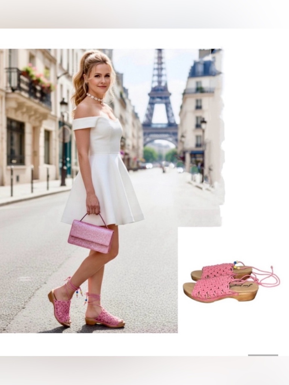 Free People Sandals Peony Pink Candy Crochet Clogs Ankle lace US 9 to 9.5  EU 40